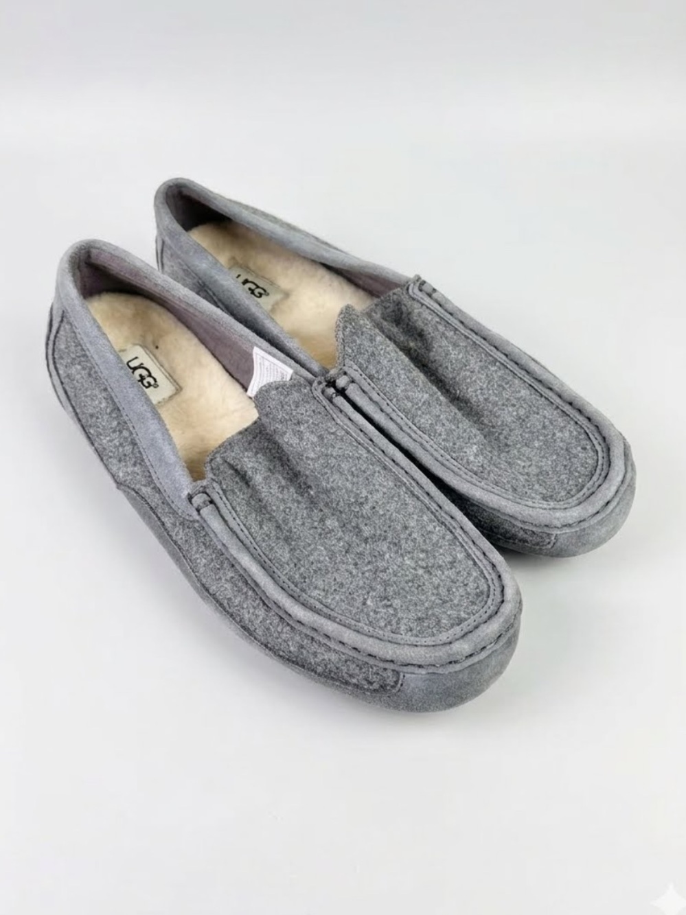 UGG Australia Alder Wool Slip On Gray 1004539 Men's Slippers Size 10